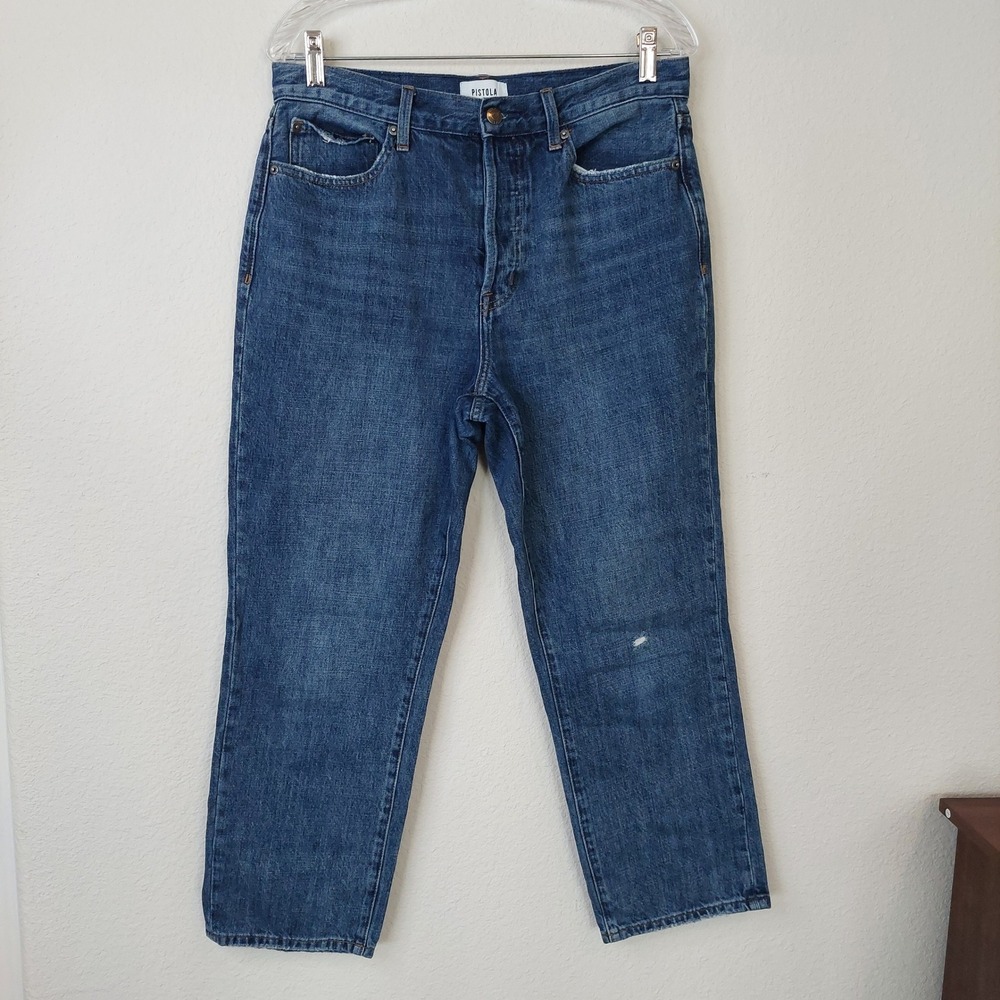 Pistola Charlie High Rise Ankle Straight Jeans Buttonfly Size 30